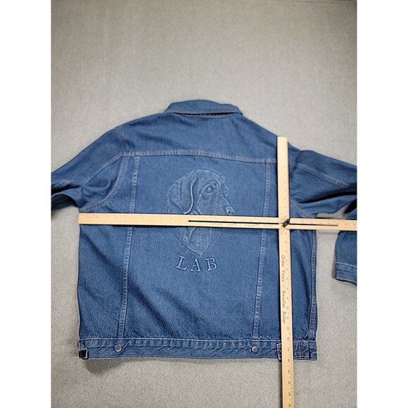Vintage Tyca Denim‎ Jacket Mens 3XL Trucker Dog Embossed Machinist Workwear USA - Picture 8 of 16